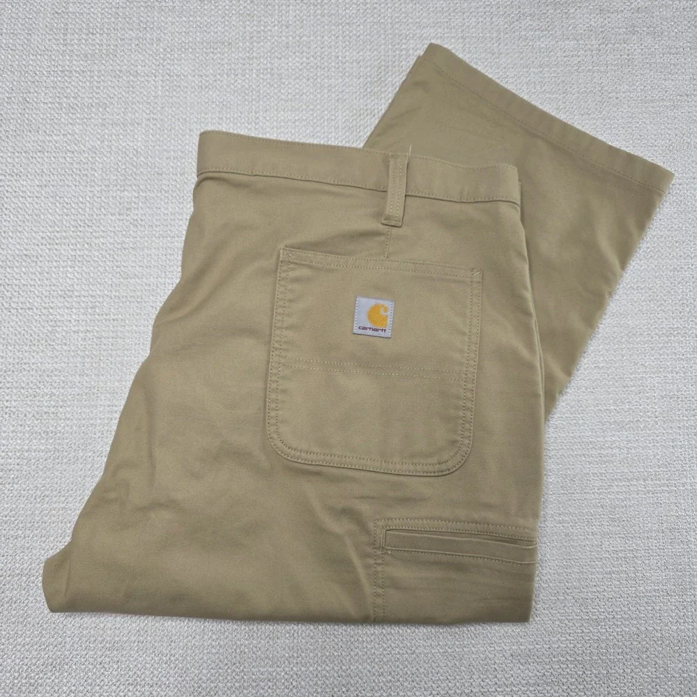 Carhartt Relaxed Fit Rugged Flex BN3109-M Canvas Work Pants Size 44x32 Tan NWOT‎